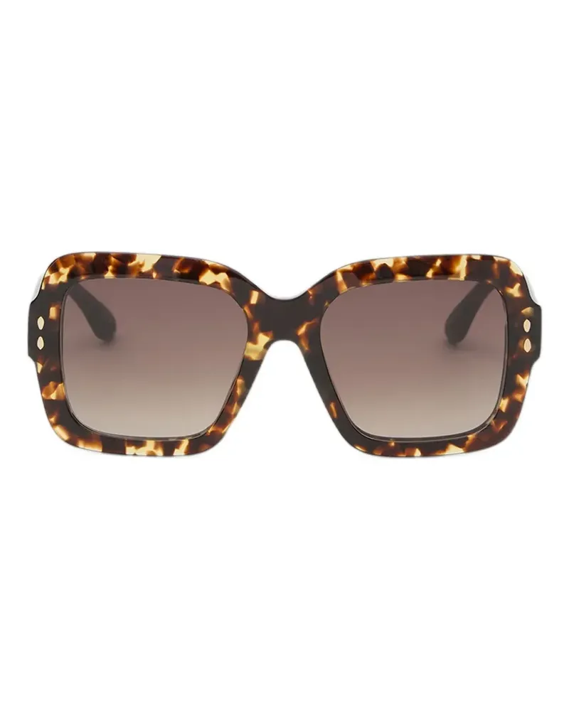 Isabel Marant Sundy tortoiseshell-effect square-frame sunglasses - Braun Braun