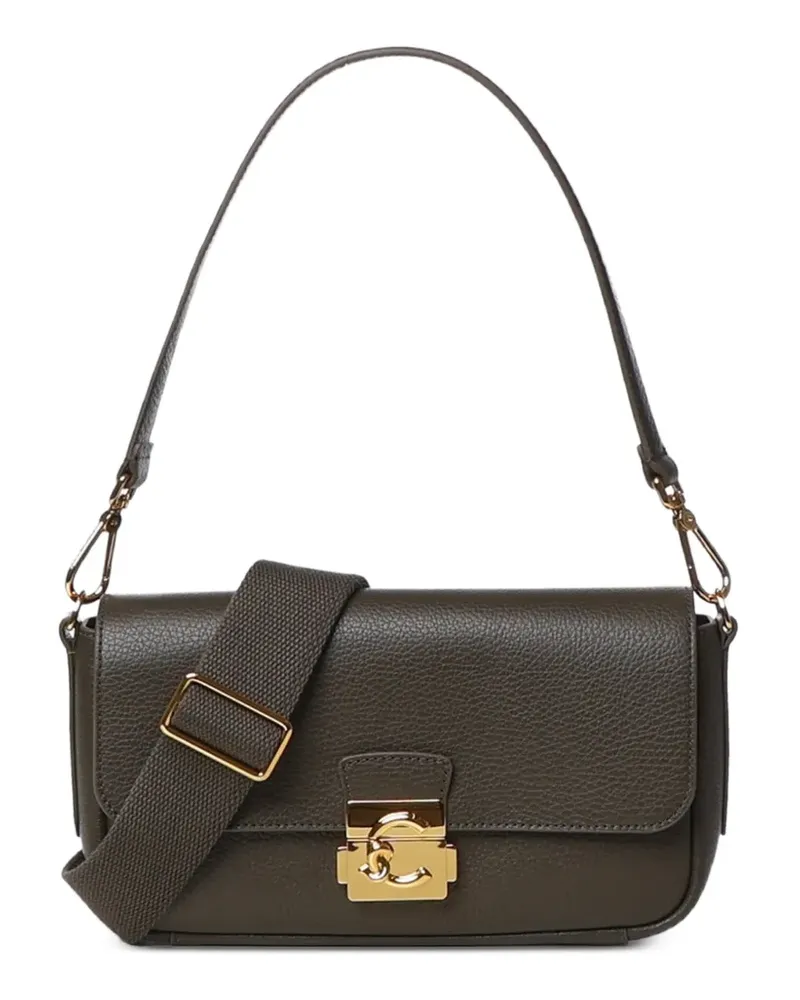 Coccinelle Schultertasche aus gekörntem Leder - Braun Braun