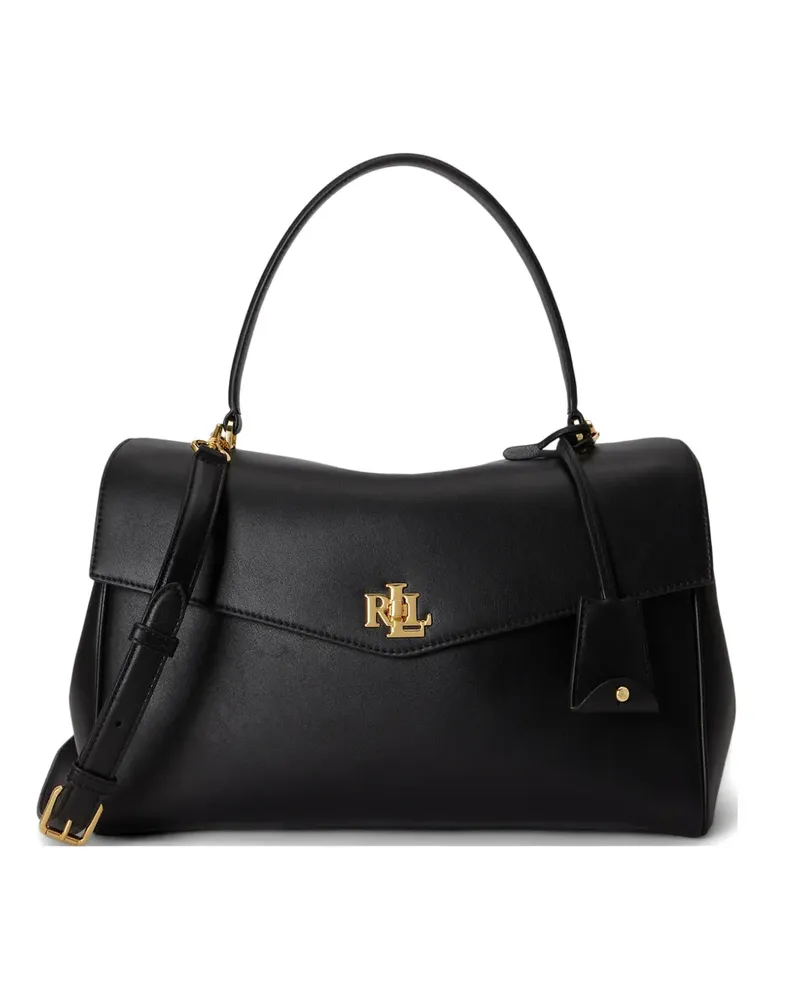Ralph Lauren medium Farrah leather satchel bag - Schwarz Schwarz