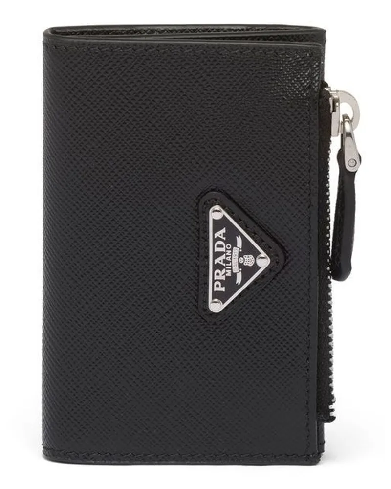 Prada Kartenetui aus Saffiano-Leder - Schwarz Schwarz