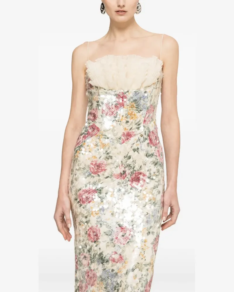NISSA Gerüschtes Kleid mit Pailletten - Nude Nude