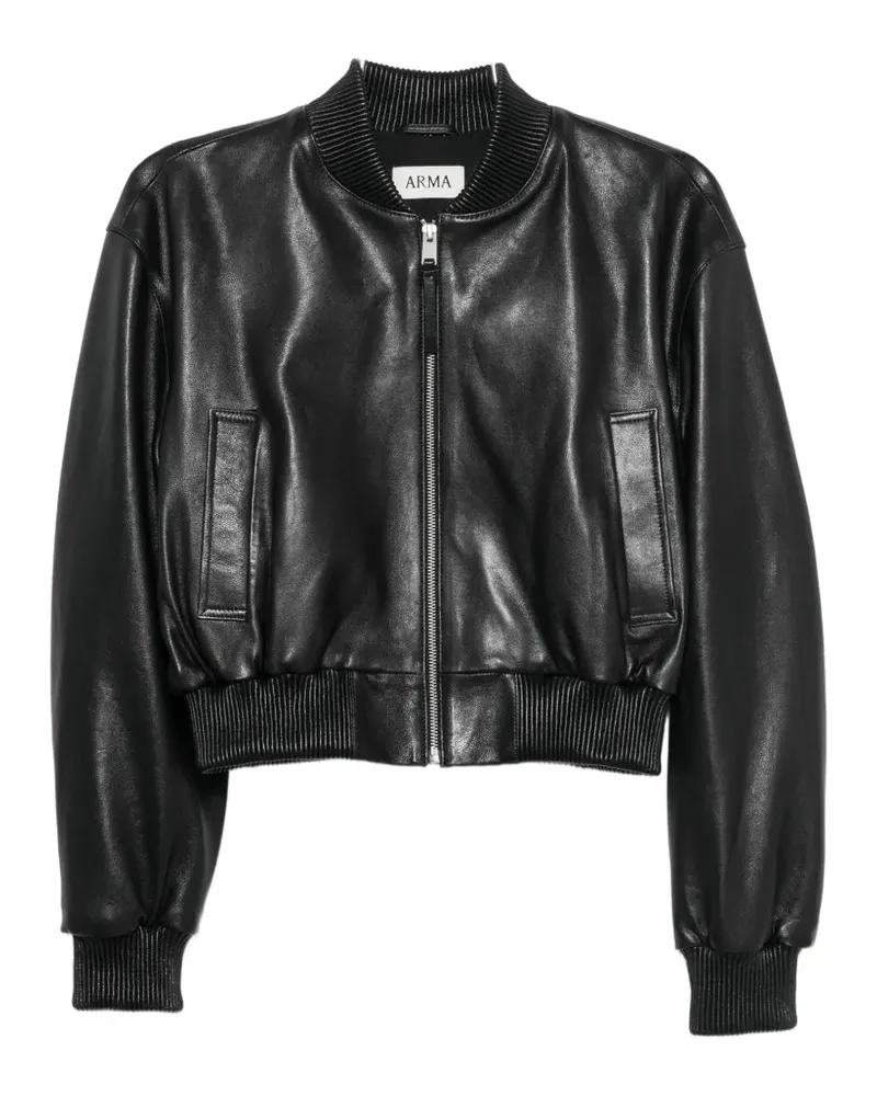 Arma Hannan leather bomber jacket - Schwarz Schwarz