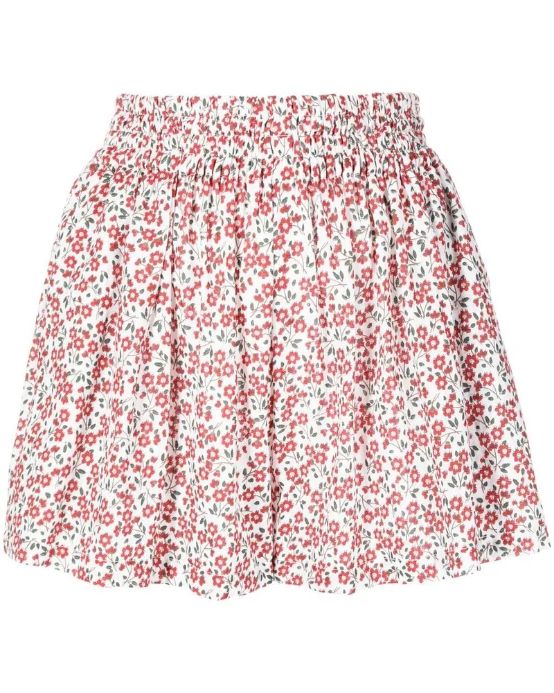 Bambah Shorts mit Blumen-Print Rot