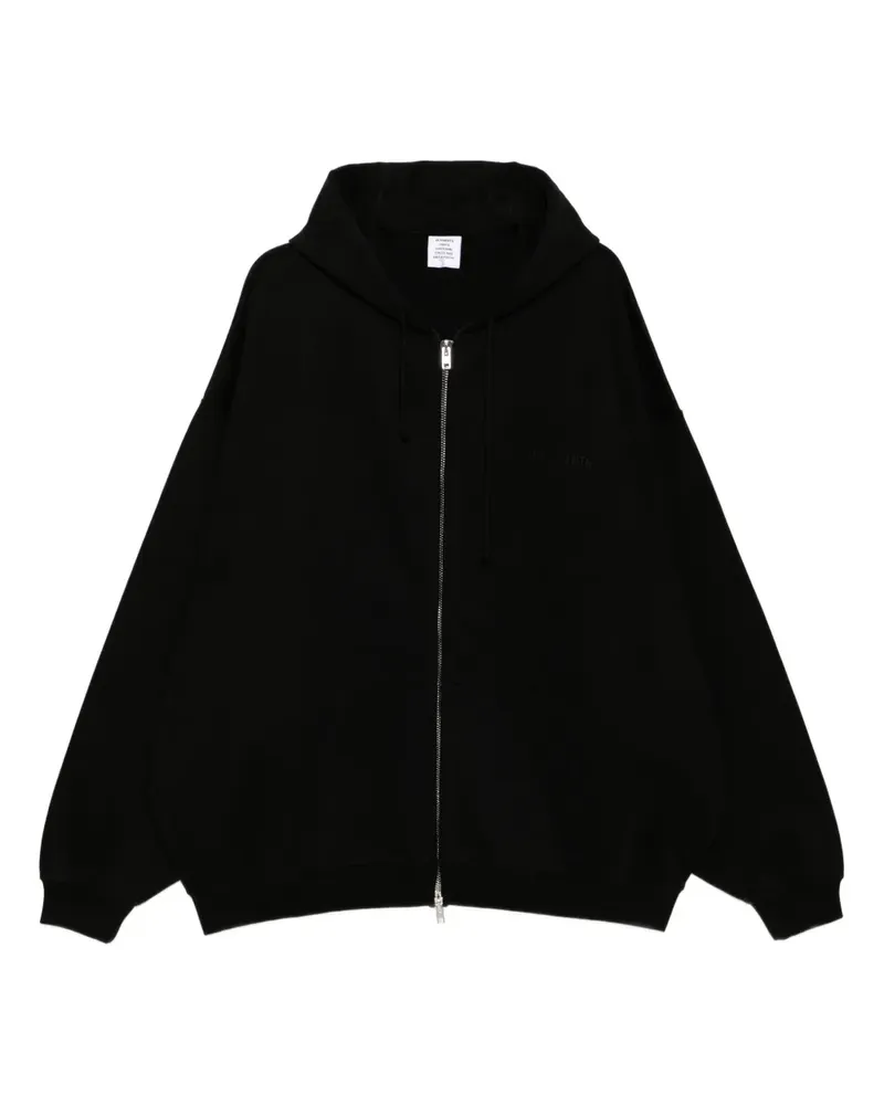 VETEMENTS Hoodie mit Logo-Stickerei - Schwarz Schwarz