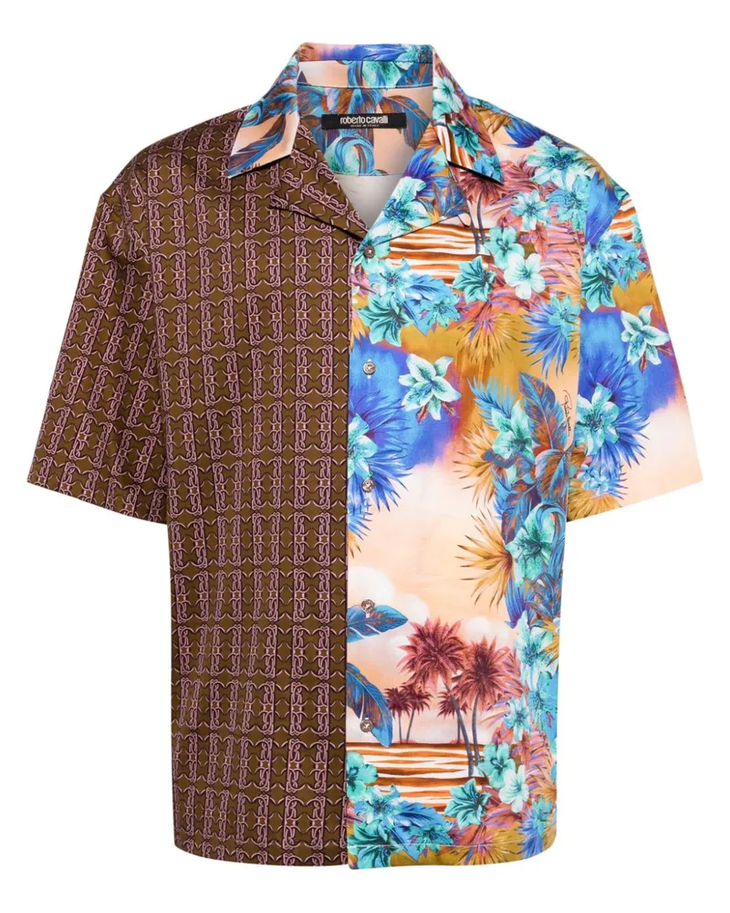Roberto Cavalli Hemd mit Monogramm-Print - Mehrfarbig Mehrfarbig