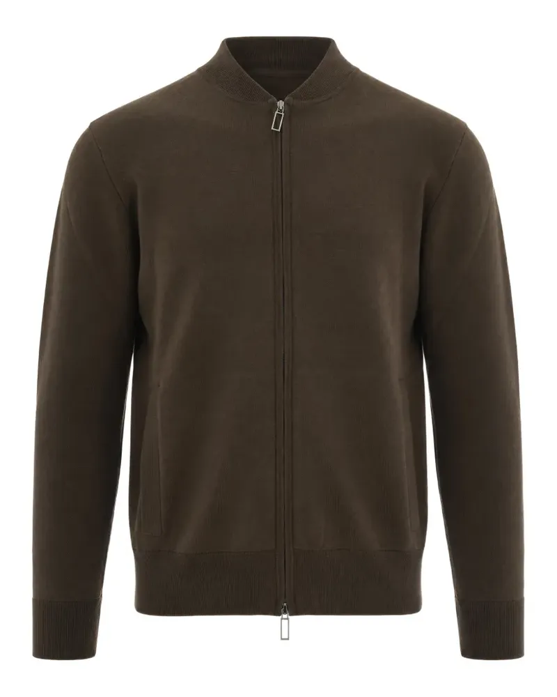 Paolo Pecora Milano Cardigan mit Reißverschluss - Braun Braun