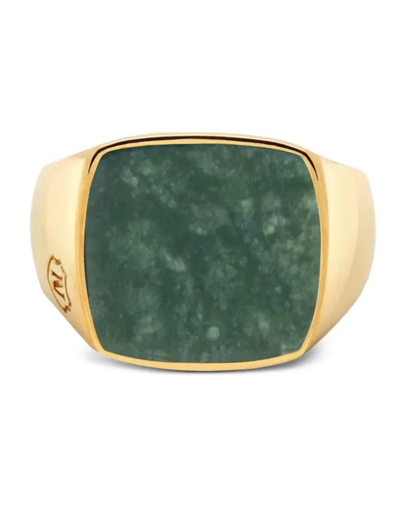 Nialaya Siegelring mit Jade - Gold Gold