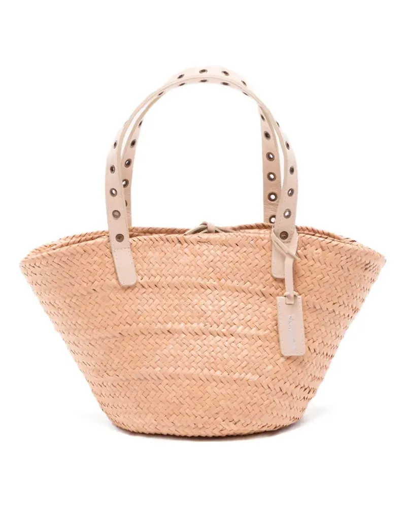 Nannacay Handtasche aus Stroh - Nude Nude