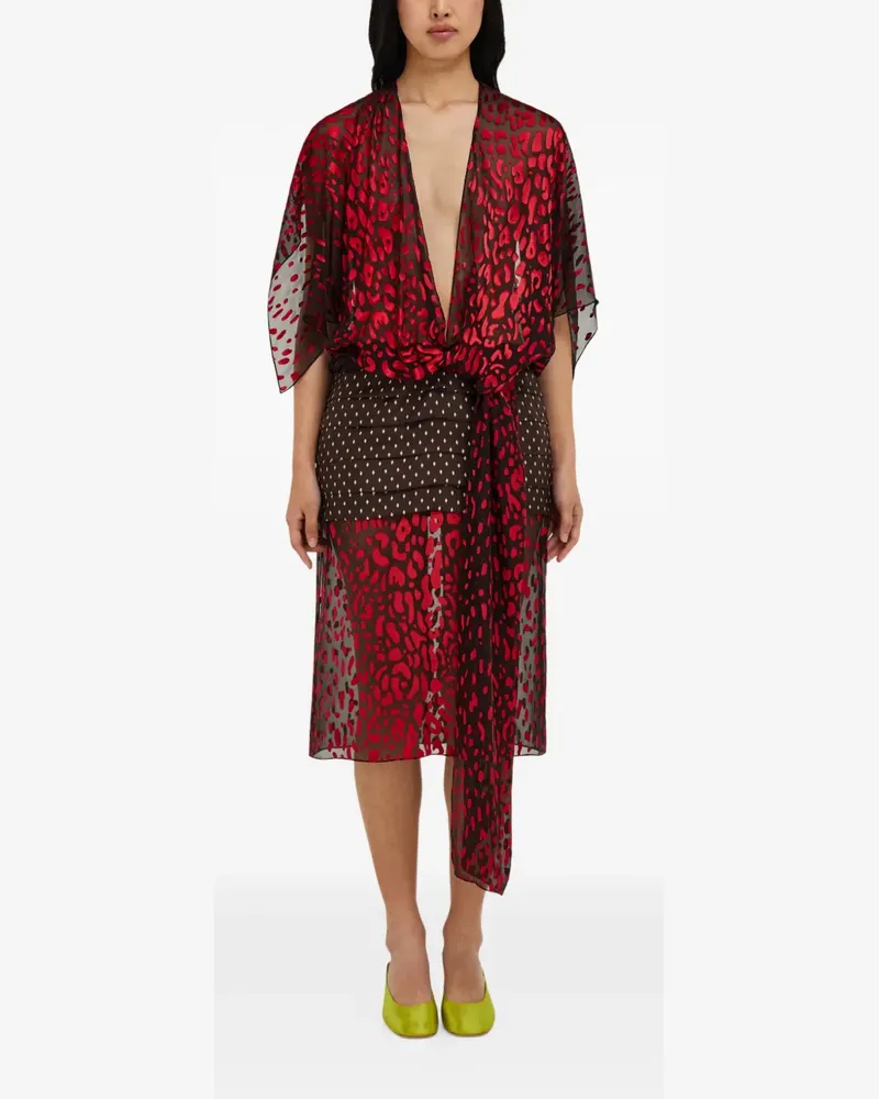 Ferragamo silk and viscose dress - Rot Rot