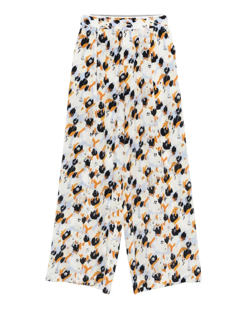 Marni Secret Bouquet trousers - Blau Blau