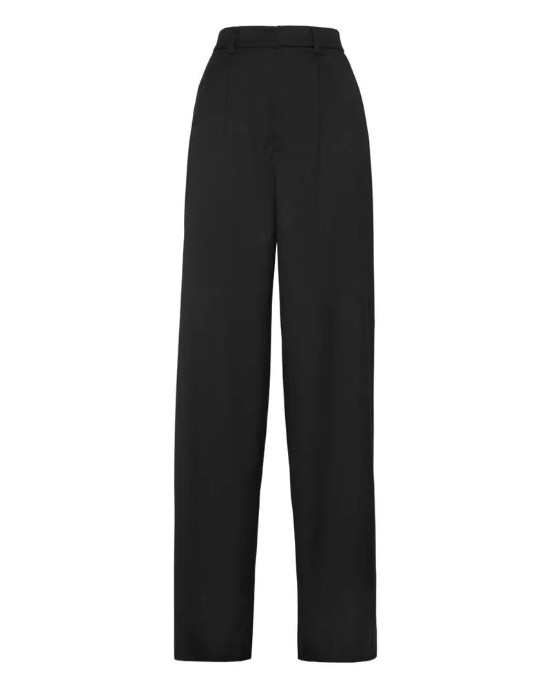 Philipp Plein Hose mit hohem Bund - Schwarz Schwarz