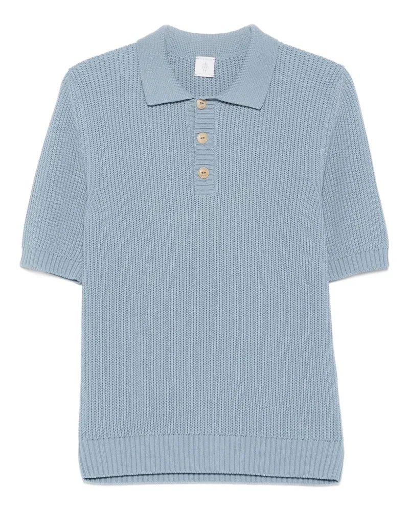 Eleventy Geripptes Poloshirt - Blau Blau