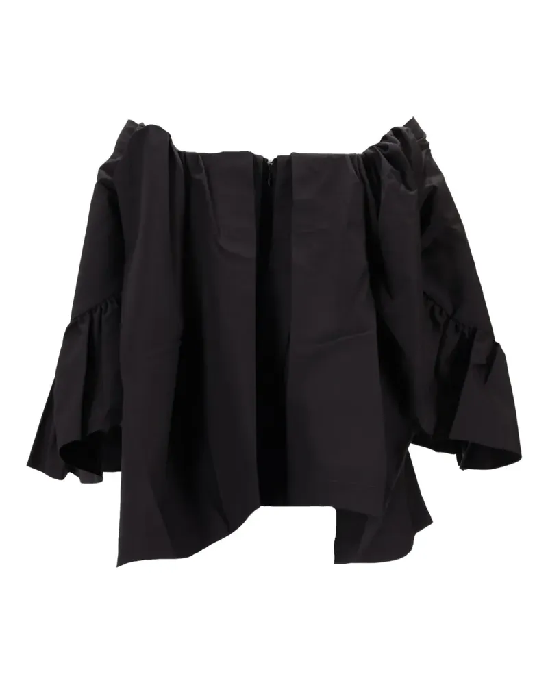 Meryll Rogge Bluse mit Rüschenärmeln - Schwarz Schwarz