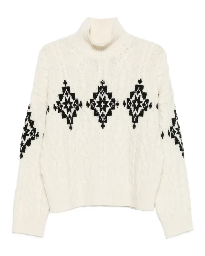 Ermanno Scervino sequin-embellished cable-knit sweater - Nude Nude