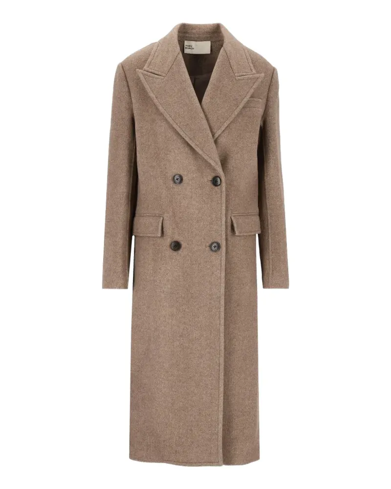 Tory Burch double breasted wool coat - Nude Nude