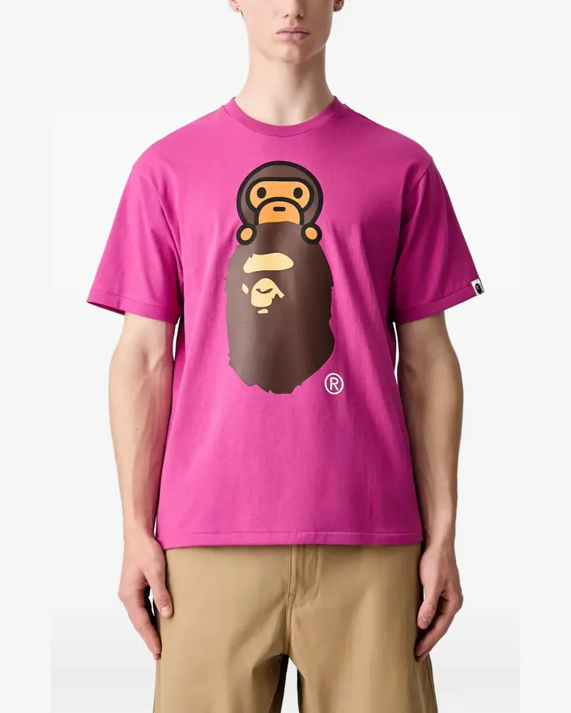 BAPE Milo graphic-print T-shirt - Rosa Rosa