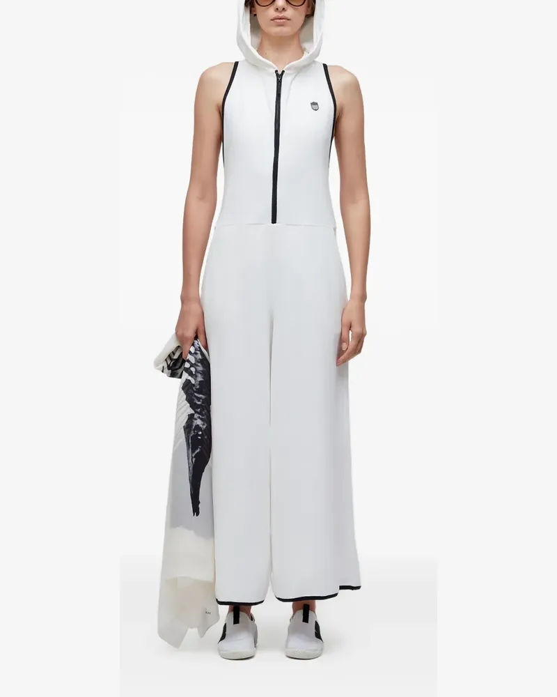 Osklen Ärmelloser Jumpsuit mit Kapuze - Weiß Weiß