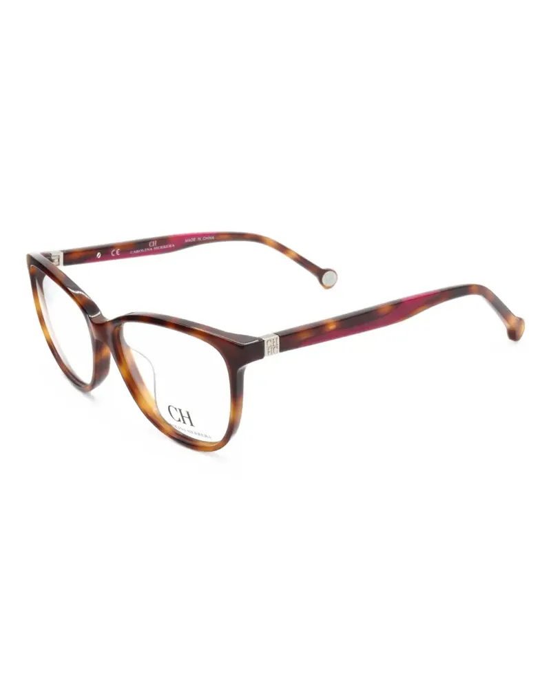 Carolina Herrera New York tortoiseshell-effect glasses - Braun Braun