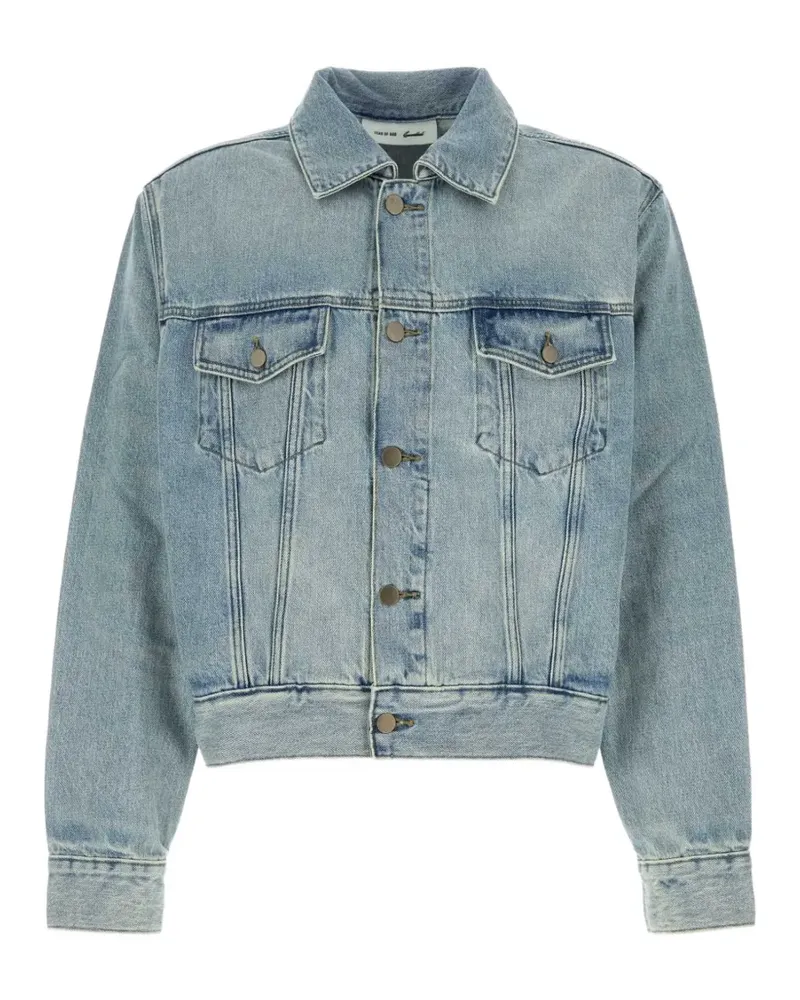 Fear of God Essentials logo-patch denim jacket - Blau Blau