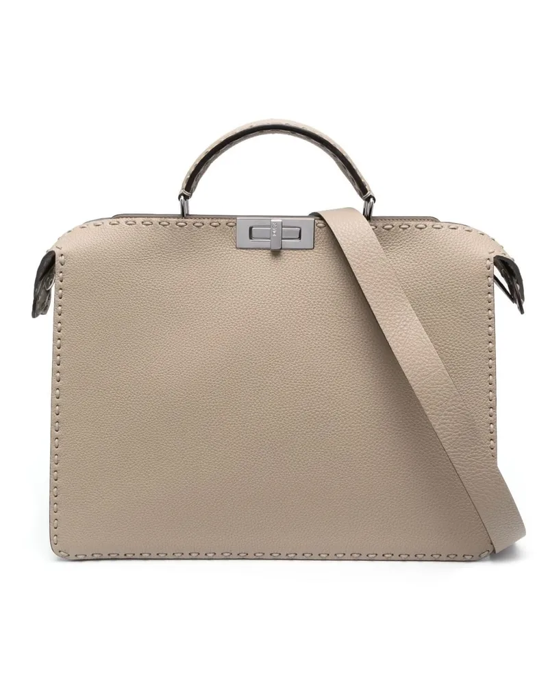 Fendi Mittelgroße Peekaboo ISeeU Handtasche - Nude Nude