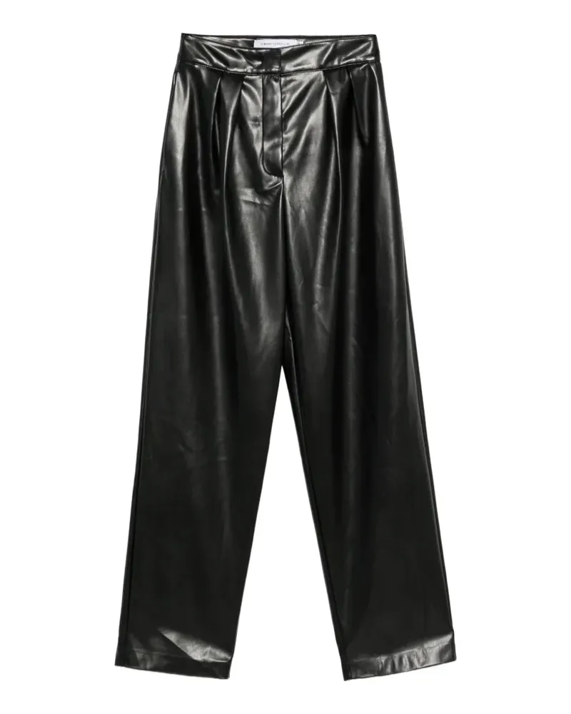 Simona Corsellini Weite Simona Hose mit Falten - Schwarz Schwarz