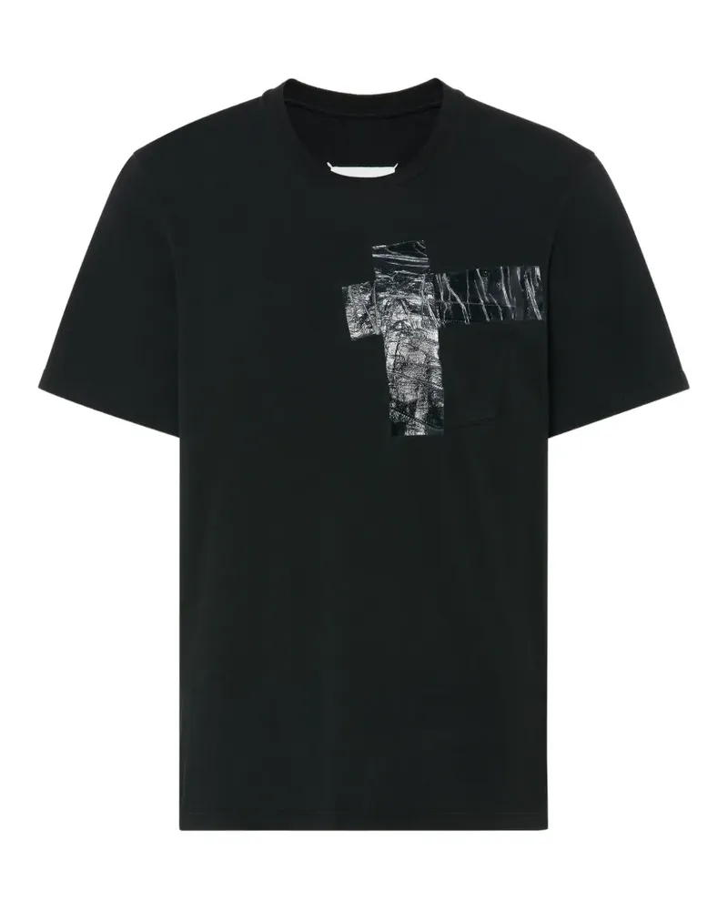 Maison Margiela T-Shirt mit Tasche - Schwarz Schwarz