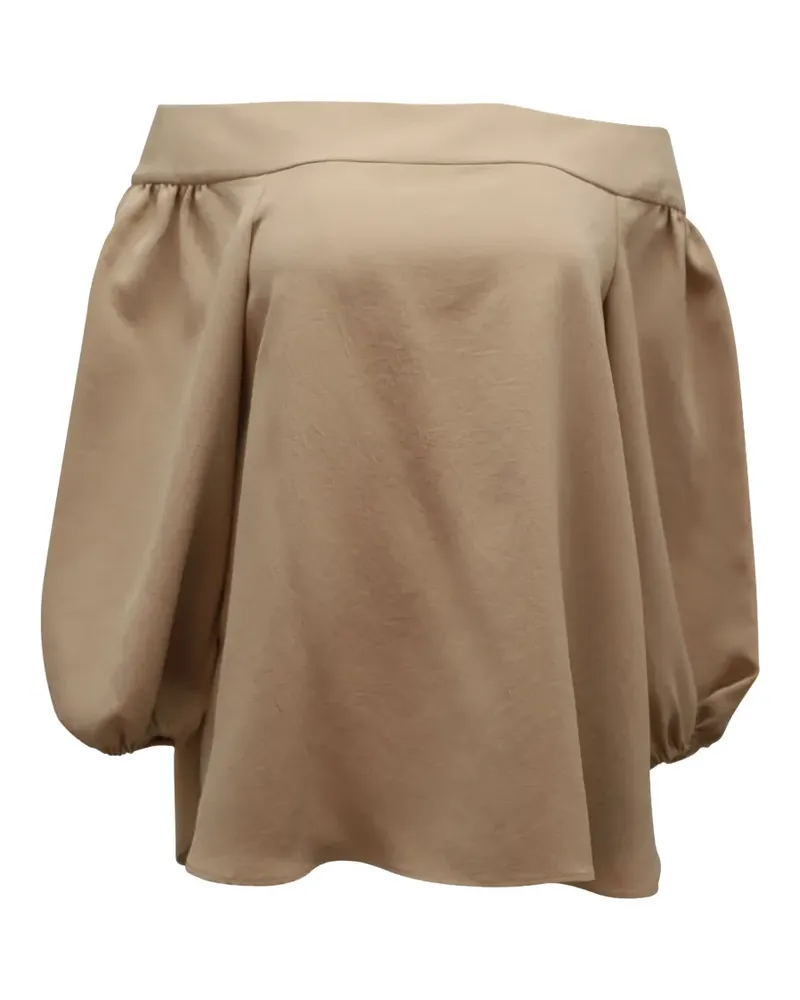 tibi Schulterfreie Bluse mit Design-Ärmeln - Nude Nude