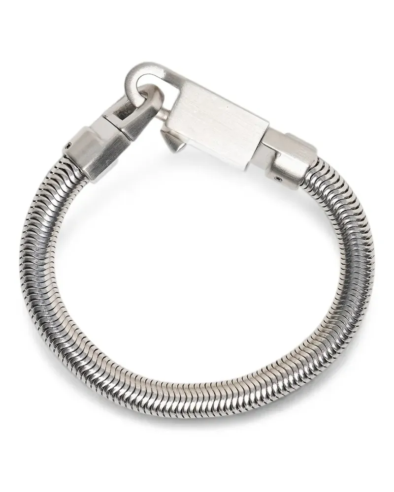 Rick Owens snake-chain lobster-claw bracelet - Silber Silber