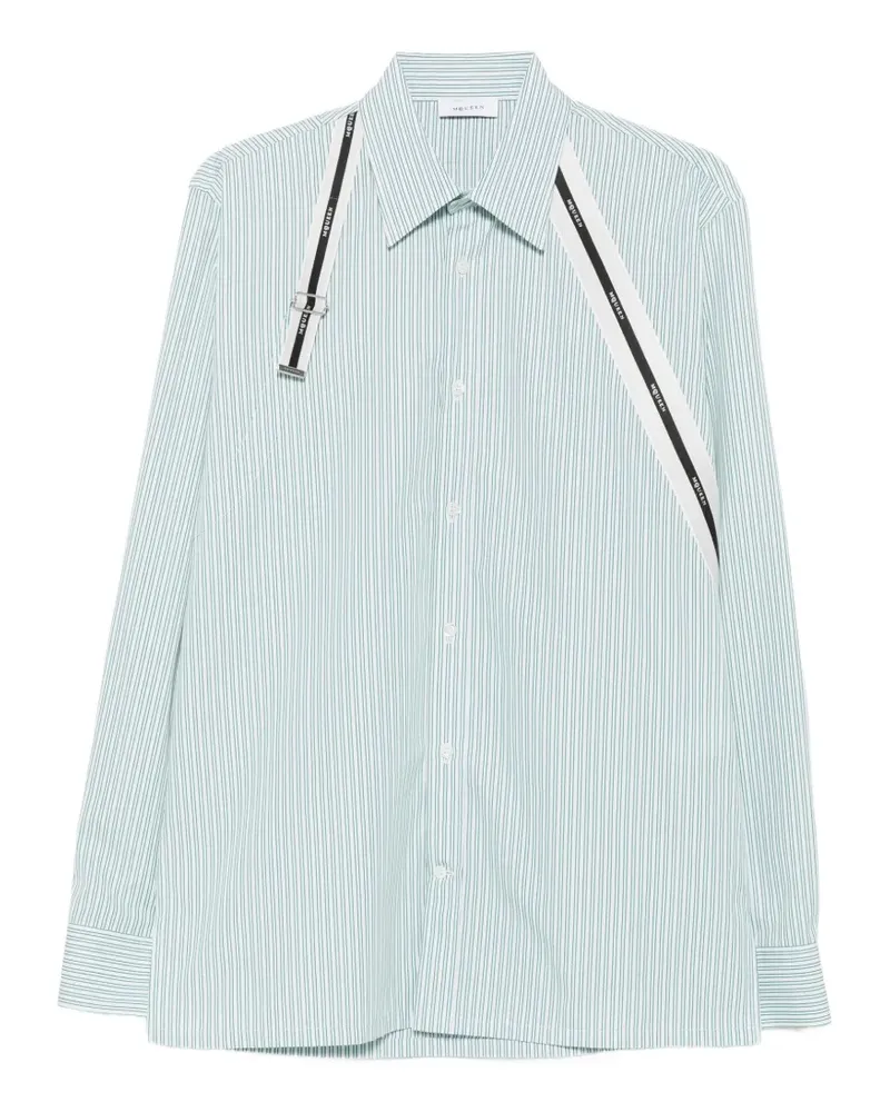Alexander McQueen Harness striped shirt - Grün Grün