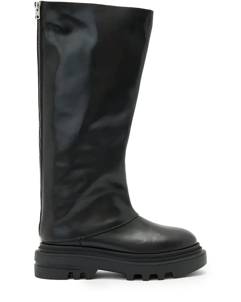 AllSaints Maxie Stiefel mit Reißverschluss - Schwarz Schwarz