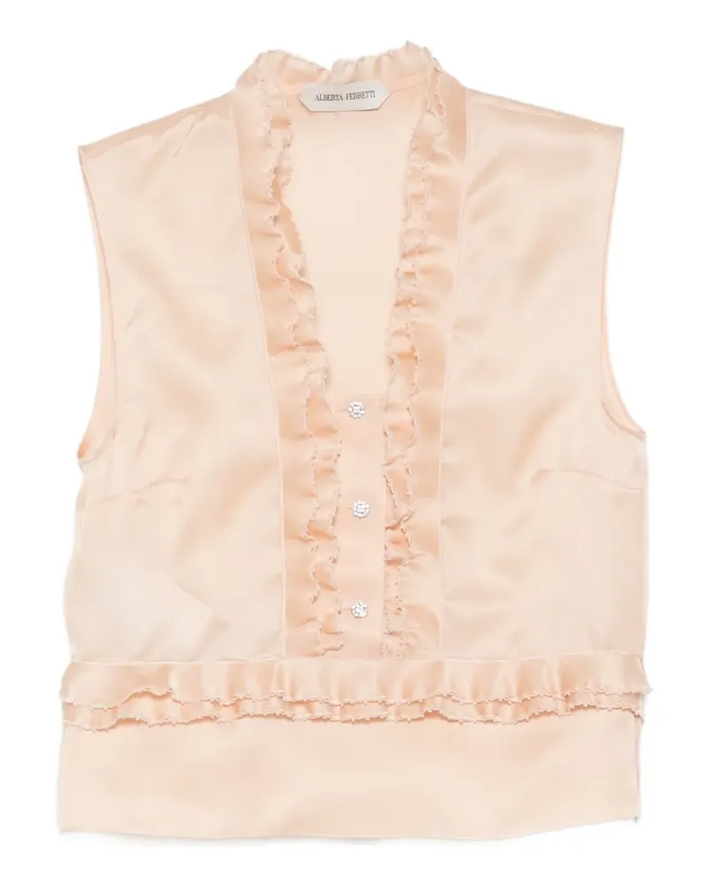 Alberta Ferretti Bluse mit Rüschen - Rosa Rosa