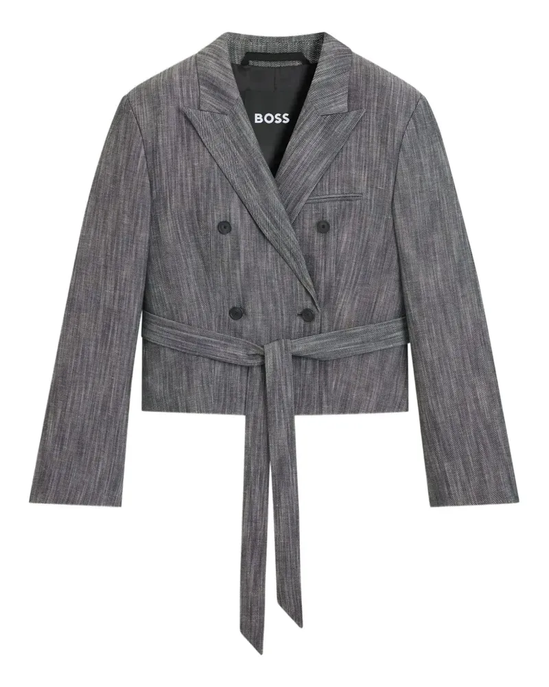 HUGO BOSS Doppelreihige Jacke mit Schnürung - Grau Grau