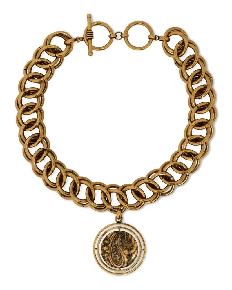 Etro Halskette mit Paisley-Knöpfen - Gold Gold