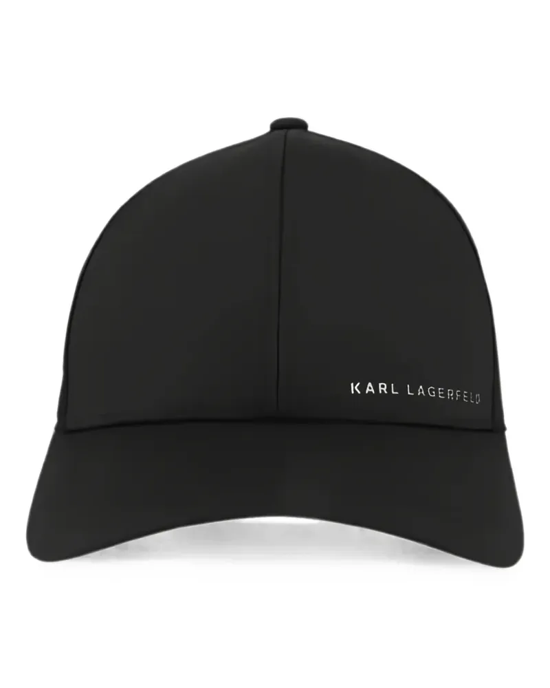Karl Lagerfeld Baseballkappe mit Logo-Print - Schwarz Schwarz
