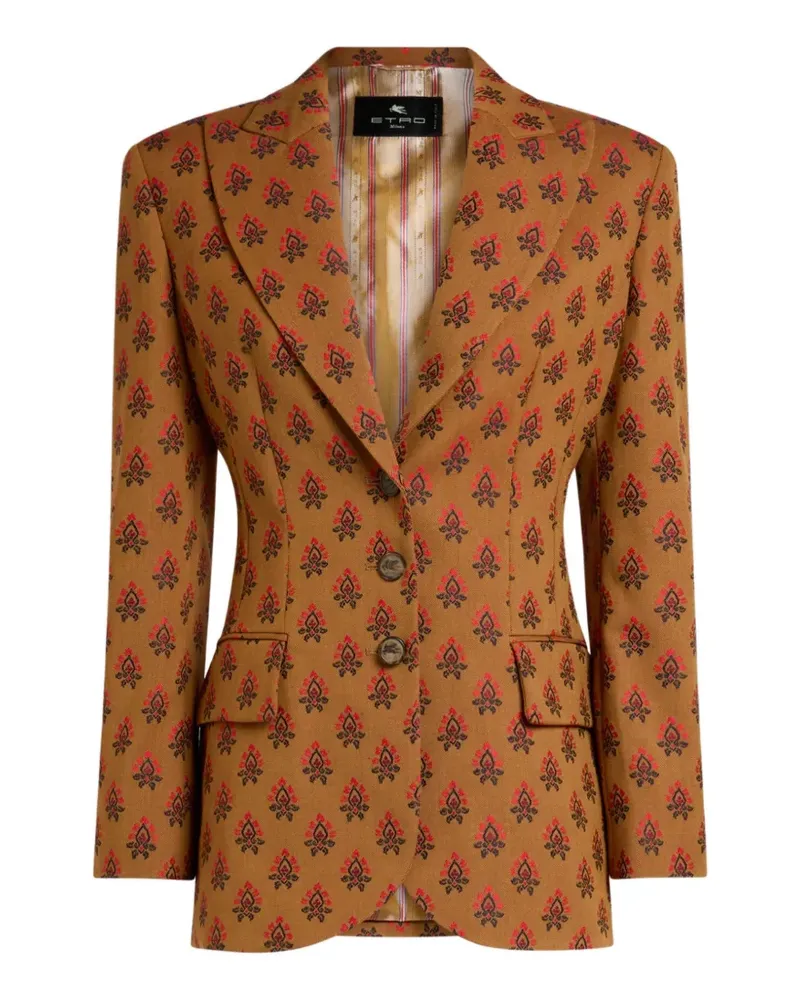 Etro Jacquard-Jacke mit Stickerei - Braun Braun