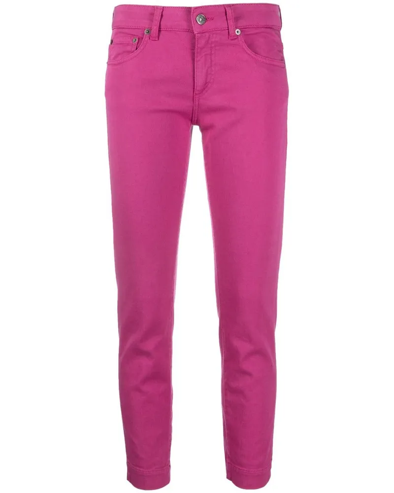 Dondup Schmale Cropped-Jeans Rosa
