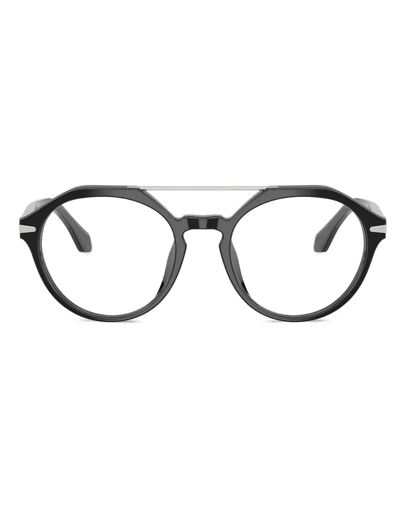 Giorgio Armani Brille mit geometrischem Gestell - Schwarz Schwarz