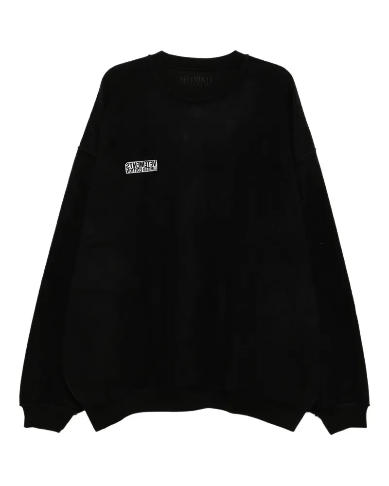 VETEMENTS Wendbares Sweatshirt - Schwarz Schwarz