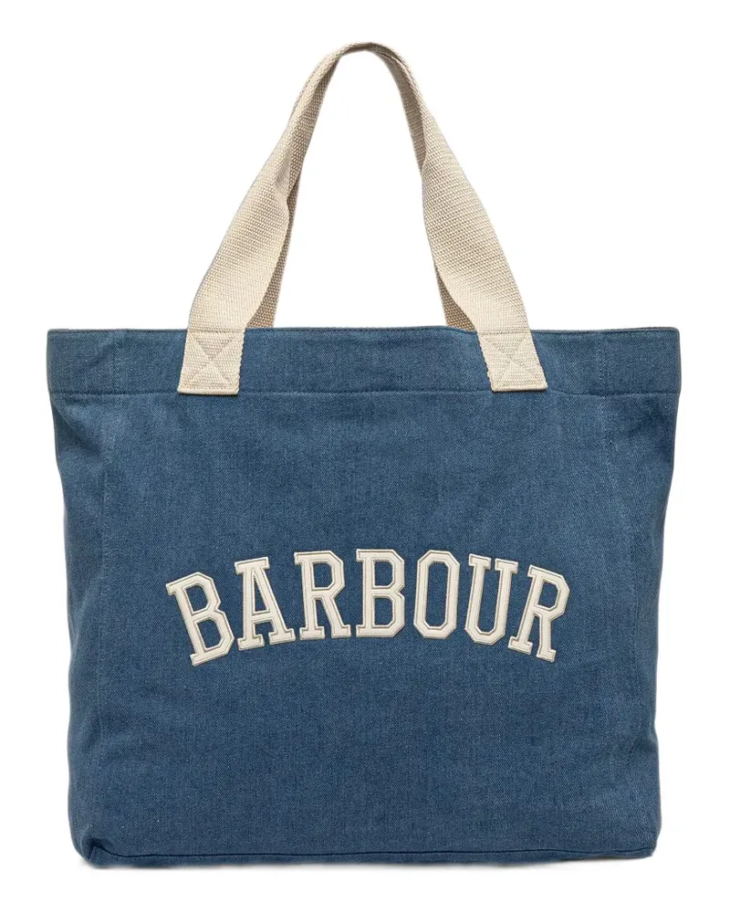 Barbour Tote Bag mit Logo-Applikation - Blau Blau