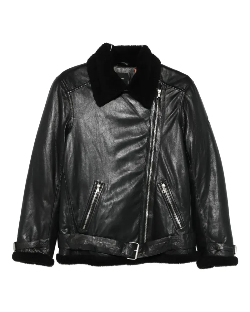 Superdry. Jacke mit Shearling-Kragen - Schwarz Schwarz