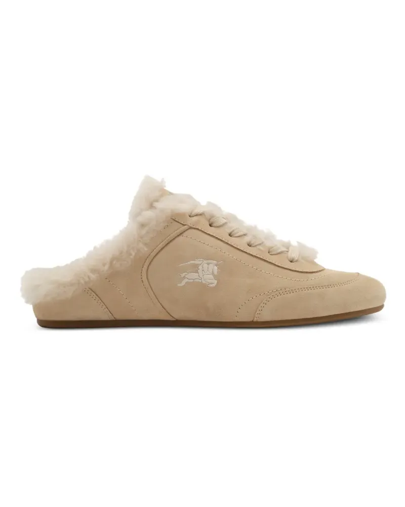 Burberry Knight Runner Mules aus Shearling - Nude Nude