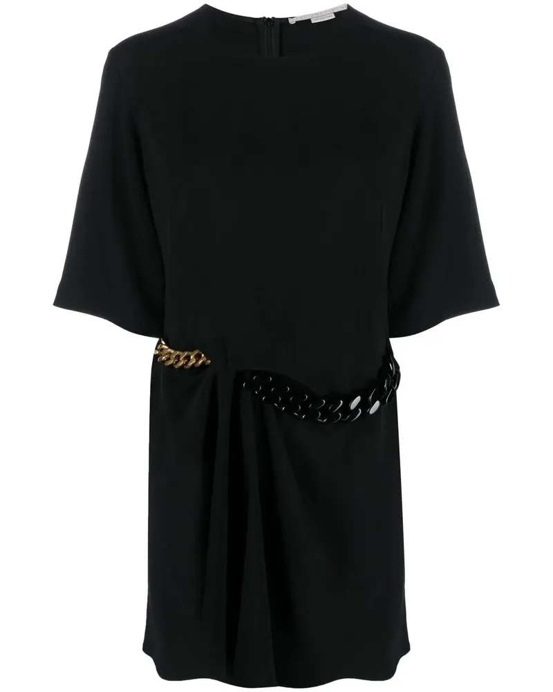 Stella McCartney T-Shirtkleid mit Kettendetail - Schwarz Schwarz