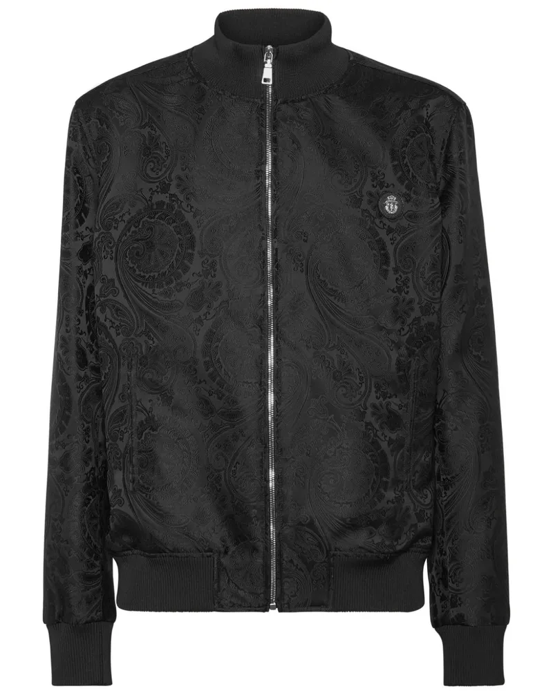 Billionaire Bomberjacke mit Jacquardmuster - Schwarz Schwarz
