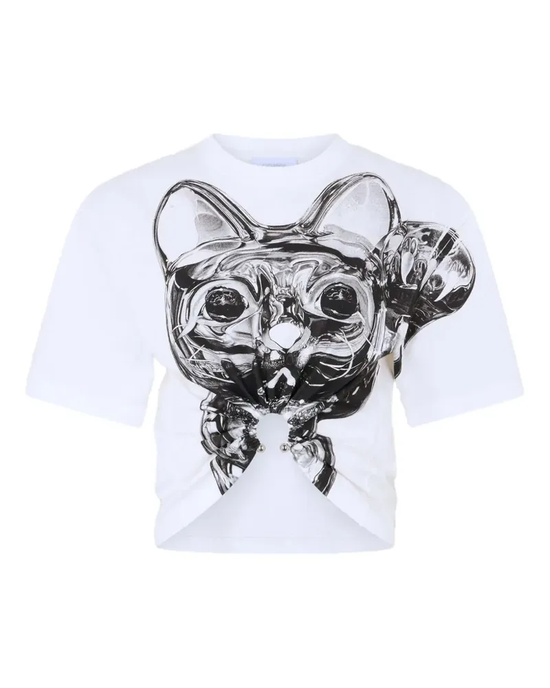 Paco Rabanne T-Shirt mit grafischem Print - Weiß Weiß