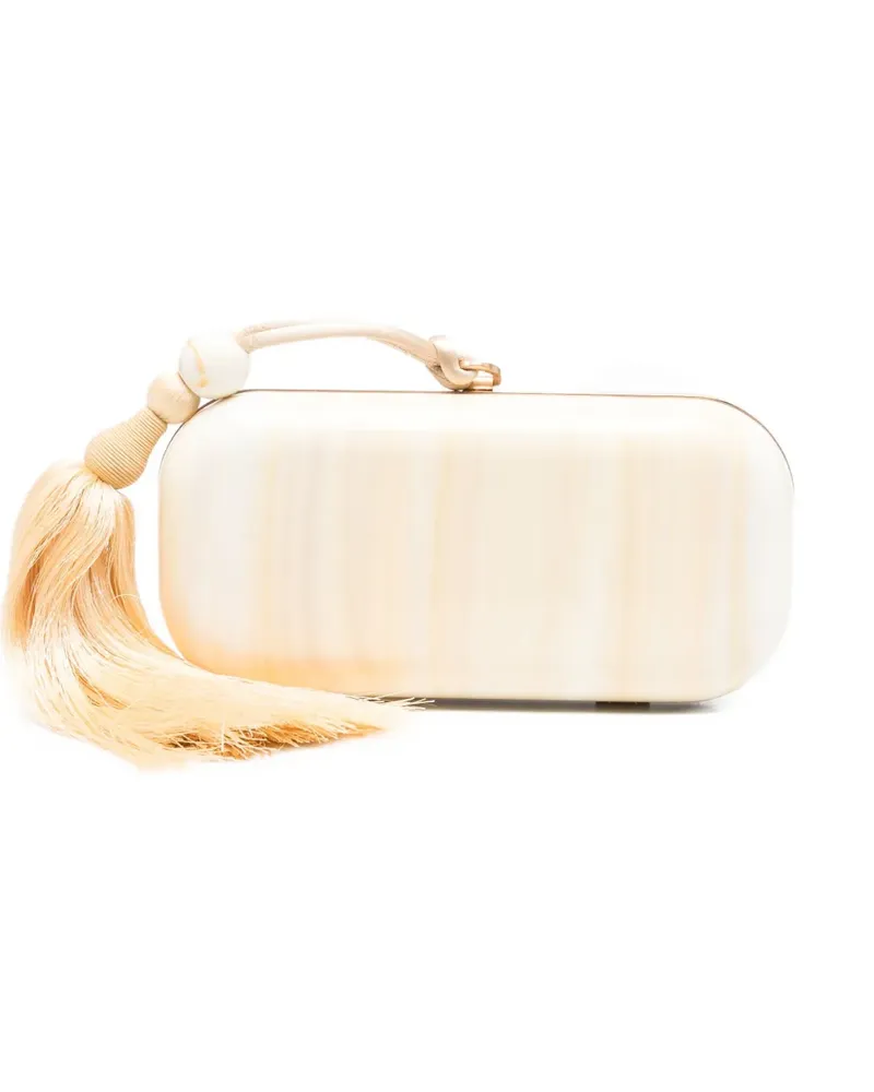 Cult Gaia Kleine Yasmin Clutch mit Quasten - Nude Nude