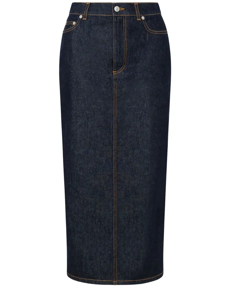 Moschino Mittellanger Bleistiftrock - Blau Blau