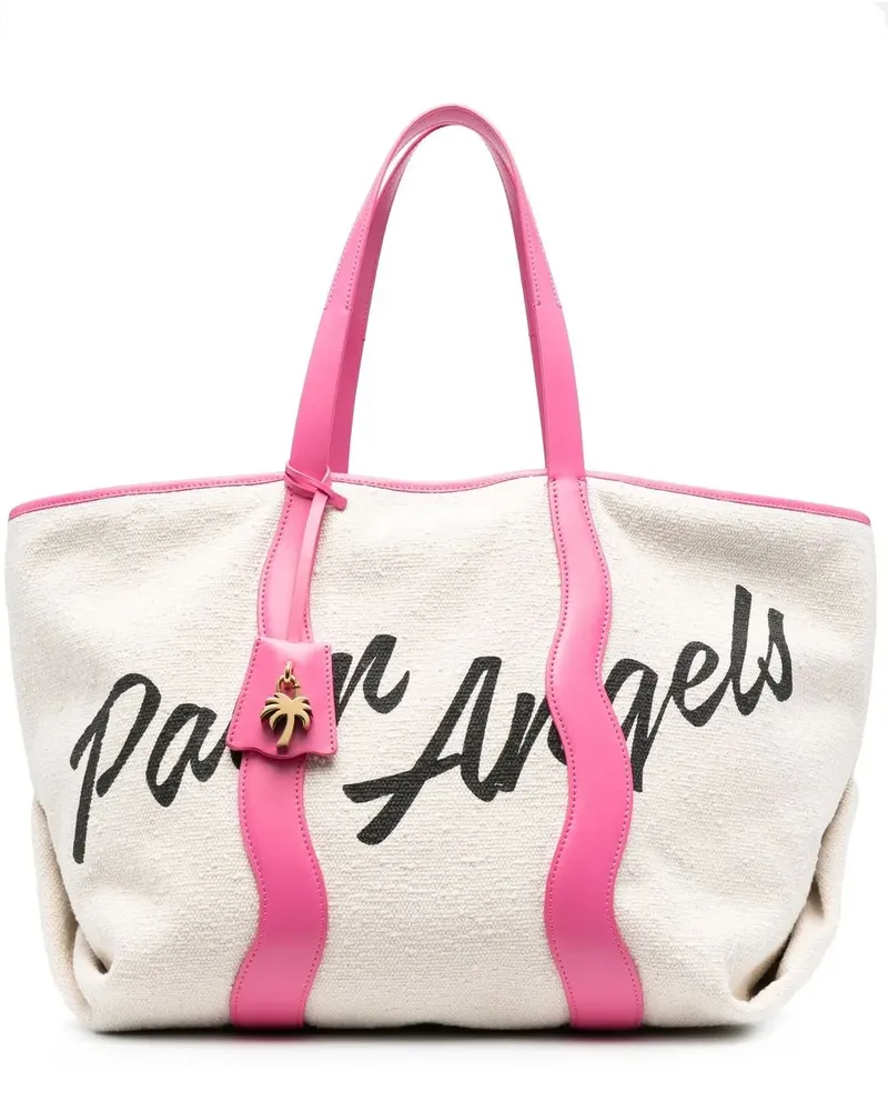 Palm Angels Shopper aus Canvas - Nude Nude