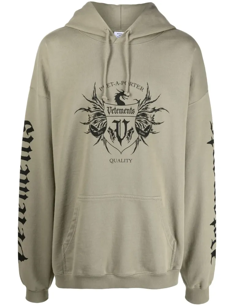 VETEMENTS Hoodie mit Kordelzug - Grün Grün