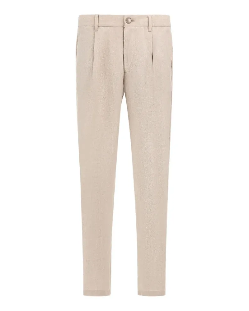 Herno fade-effect linen trousers - Nude Nude
