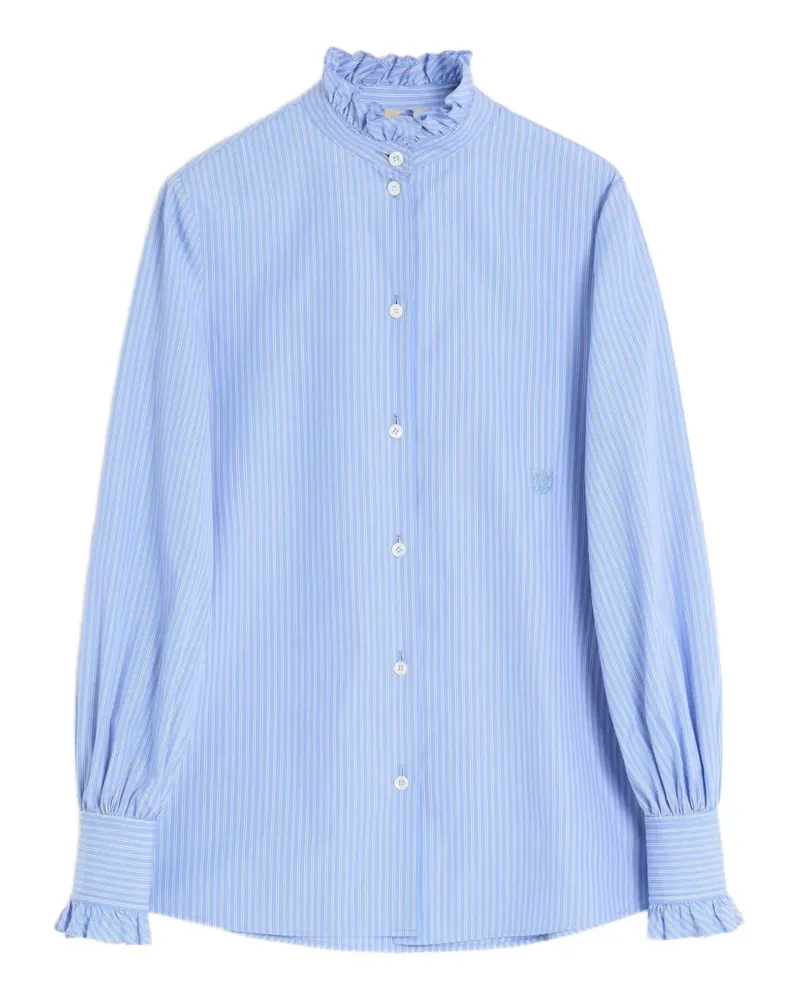 Valentino Garavani Gestreiftes Hemd aus Popeline - Blau Blau